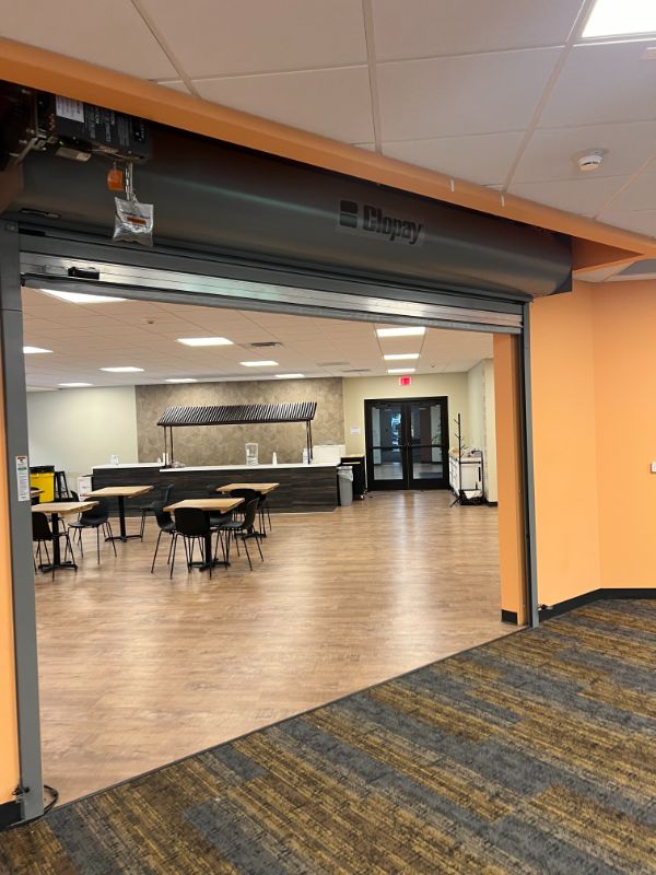 Rolling steel door installation done by Altech Doors.