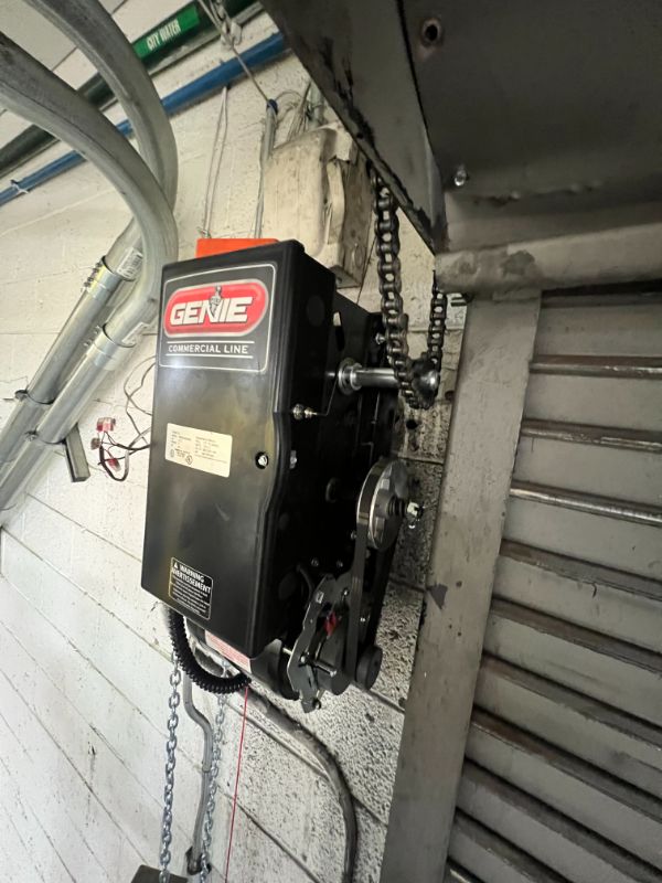 Commercial garage door operator installation done by Altech Doors.