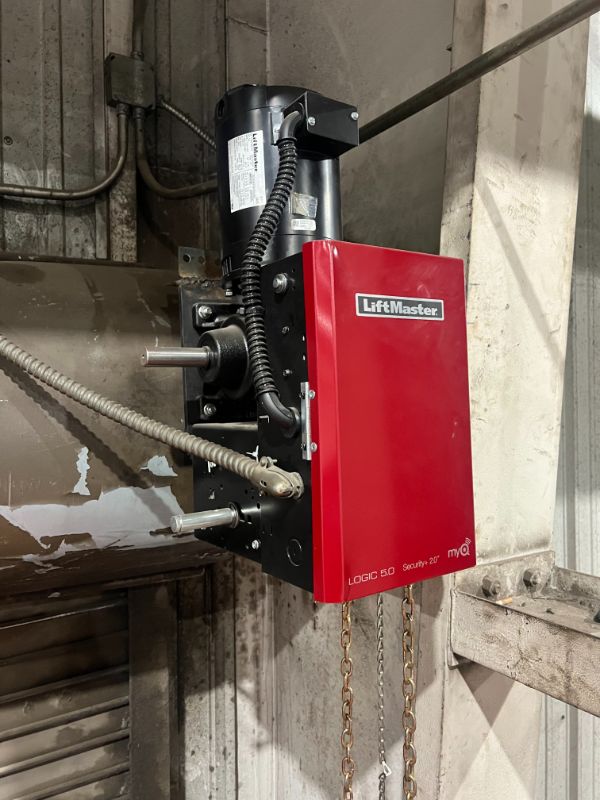 Commercial overhead door operator installation done by Altech Doors.