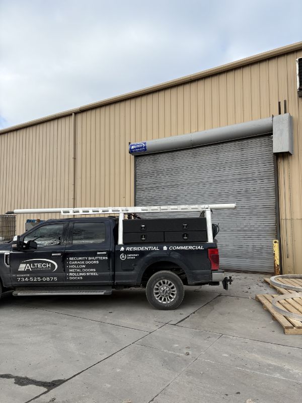 Rolling steel door installation done by Altech Doors.