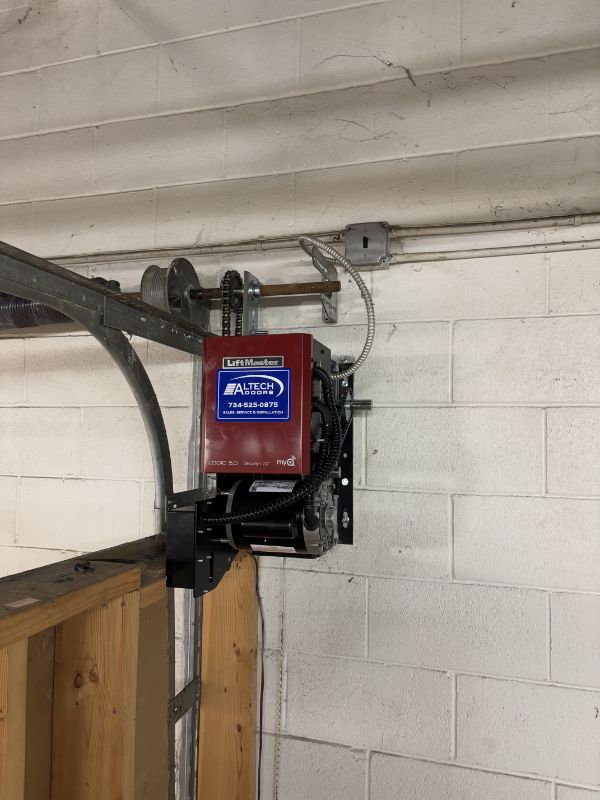 Commercial overhead door operator installation done by Altech Doors.