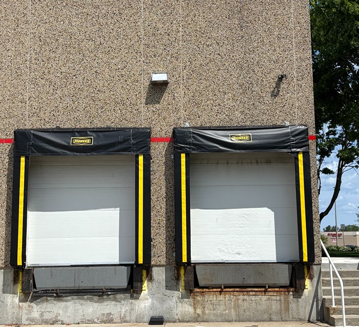 Loading Dock Shelter and Bumper installation done by Altech Doors.