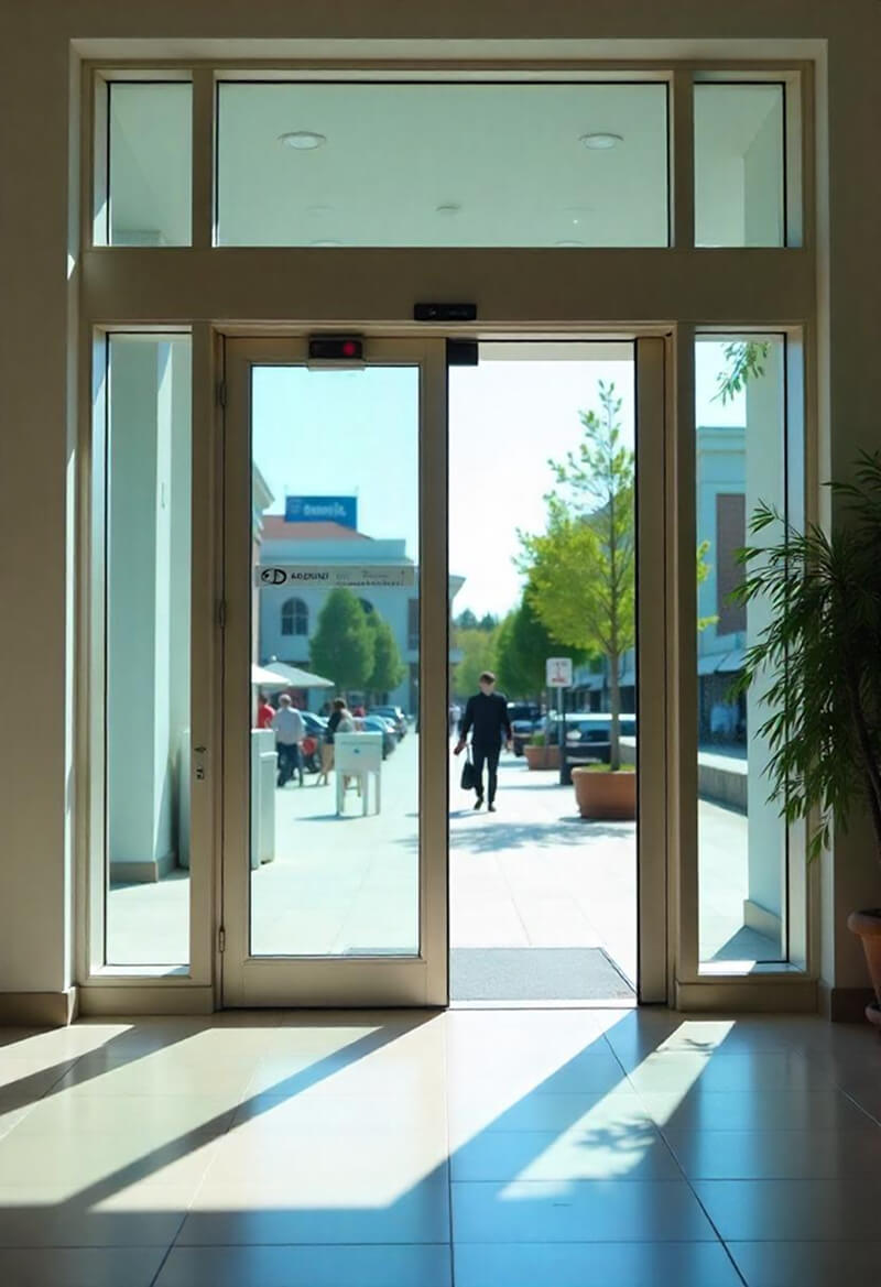 Automatic door in office