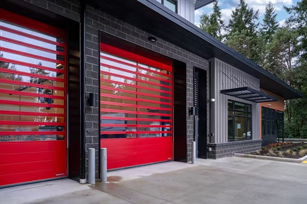 High speed garage door